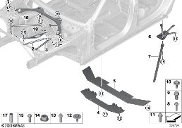 REINFORCEMENT, BODY diagram for BMW 7 Series G12 750LdX