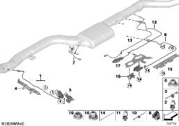 EXHAUST-GAS SENSORS / NOX SENSOR / SCR diagram for BMW 8 Series G14 Convertible 840dX
