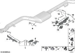 EXHAUST-GAS SENSORS / NOX SENSOR / SCR diagram for BMW X5 G05 LCI 30dX