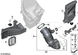 AIR DUCT diagram for BMW 8 Series G14 Convertible 840dX