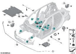 ELECTRIC PARTS AIRBAG diagram for BMW X1 F48 LCI 18dX