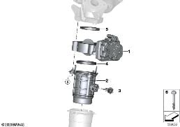 THROTTLE HOUSING ASSY diagram for BMW 8 Series G14 Convertible 840dX