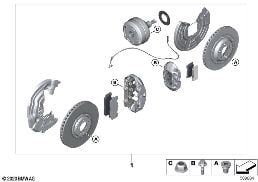Zest. dopos., hamulec karbonowo-ceram. M diagram for BMW 3 Series F80 M3 M3