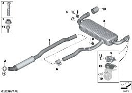EXHAUST SYSTEM, REAR