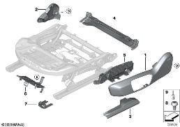 SEAT, FRONT, SEAT TRIM COVERS, ELECTRIC diagram for BMW X1 F48 20d