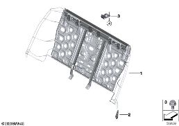 SEAT, REAR, SEAT FRAME, BASE SEAT