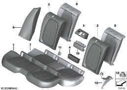 SEAT, REAR, UPHLSTRY/COVER, LOAD-THROUGH