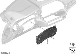 INSTRUMENT CLUSTER, BASE diagram for BMW 4 Series G22 Coupé 420i