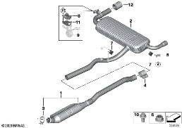 EXHAUST SYSTEM, REAR