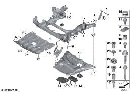 балка переднего моста diagram for BMW X5 G05 30iX