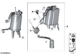 Aktivkohlefilter/Kraftstoffentlüftung diagram for BMW X6 F16 28iX