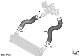 Przewód powietrza doładowania diagram for BMW X3 G01 18d