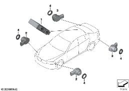 Мастер маневрирования при парковке (PMA) diagram for BMW 5 Series G30 LCI 530eX