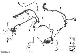 ENGINE WIRING HARNESS diagram for BMW 1 Series F21 M135i