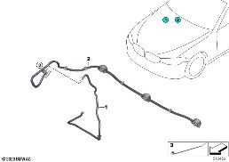 Jednotlivé díly ostřikovač skla diagram for BMW 6 Series G32 GT LCI 620dX