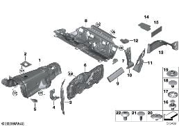 Insonorizacion trasera diagram for BMW 4 Series G23 Convertible M440iX