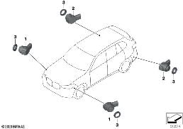 Assistente manovra di parcheggio (PMA) diagram for BMW X7 G07 M50iX