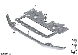 UNDERHOOD SHIELD diagram for BMW 3 Series G80 M3 M3 Competition