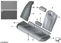 INDIVIDUAL COVER KLIMA-LEATHER, REAR diagram for BMW 4 Series G22 Coupé 420dX