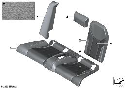 Housse ind. Cuir Klima arrière diagram for BMW 4 Series G23 Cabriolet LCI 430i