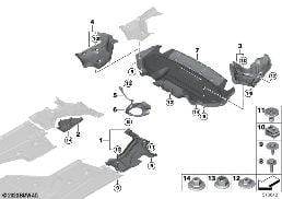UNDERBODY PANELING, REAR diagram for BMW 8 Series G14 Convertible 840dX