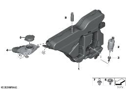 SEP.COMPONENTS F.WASHER FLUID RESERVOIR diagram for BMW 3 Series G80 M3 LCI M3 Competition