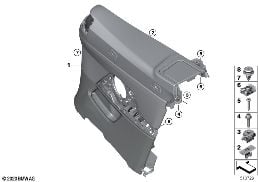 Revestimiento lateral diagram for BMW 4 Series G23 Convertible M440iX