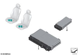 Boîtier électronique module de siège diagram for BMW 4 Series G23 Cabriolet LCI M440iX