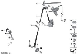 Ceinture de sécurité avant diagram for BMW 4 Series G23 Cabriolet LCI 430d