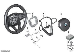 Многофункц.спортив.рулевое колесо с НПБ diagram for BMW X5 G05 30iX