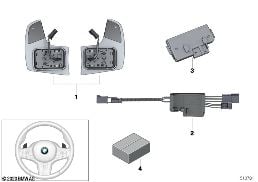 STEERING WHEEL MODULE AND SHIFT PADDLES diagram for BMW 4 Series G26 Gran Coupé 430i