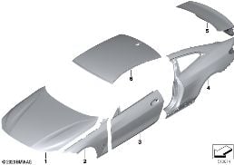OUTER PANELS diagram for BMW 4 Series G22 Coupé M440dX