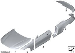 Panneau extérieur diagram for BMW 4 Series G23 Cabriolet LCI M440iX