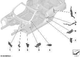 Cloisonnements de cavités diagram for BMW 4 Series G23 Cabriolet LCI M440iX