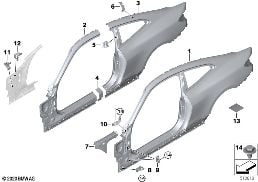 BODY-SIDE FRAME diagram for BMW 4 Series G22 Coupé M440dX