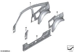SIDE FRAME SECTION, INNER diagram for BMW 4 Series G22 Coupé M440dX