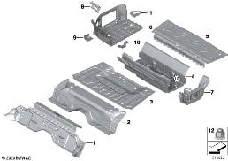 MOUNTING PARTS FOR TRUNK FLOOR PANEL diagram for BMW 4 Series G22 Coupé M440dX
