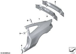 SIDE PANEL/TAIL TRIM diagram for BMW 4 Series G22 Coupé M440dX