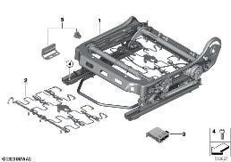 Sitz vorn Sitzrahmen diagram for BMW MINI Paceman R61 Cooper