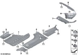 Revêtement de soubassement diagram for BMW 4 Series G26 Gran Coupé LCI 430dX
