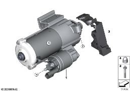 STARTER diagram for BMW 5 Series G61 Touring 520d