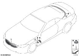 EXTERIOR TRIM / GRILL diagram for BMW 8 Series G14 Convertible 840dX