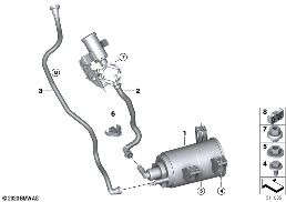 ACTIVATED CHARCOAL FILTER/FUEL VENTILAT diagram for BMW 5 Series F90 M5 LCI M5 CS
