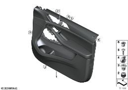 DOOR TRIM PANEL, FRONT diagram for BMW X5 G05 LCI M60iX