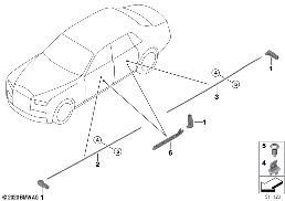 Module LED/conducteur optique porte diagram for BMW Rolls-Royce Phantom RR11 Phantom