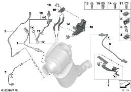 DIESEL PART.FILTER SENS./MOUNTING PARTS diagram for BMW 3 Series G20 Sedan 320dX