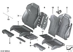 FRONT SEAT, UPH.AND COVER, M SPORTS SEAT