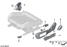 SEAT, FRONT, SEAT TRIM COVERS, ELECTRIC