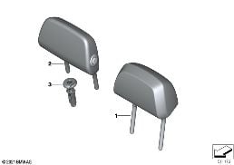 REAR SEAT HEAD RESTRAINT diagram for BMW 3 Series G80 M3 LCI M3 Competition