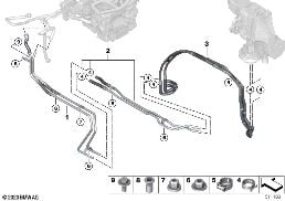 COOLANT HOSES, UNDERFLOOR diagram for BMW X7 G07 LCI M60iX